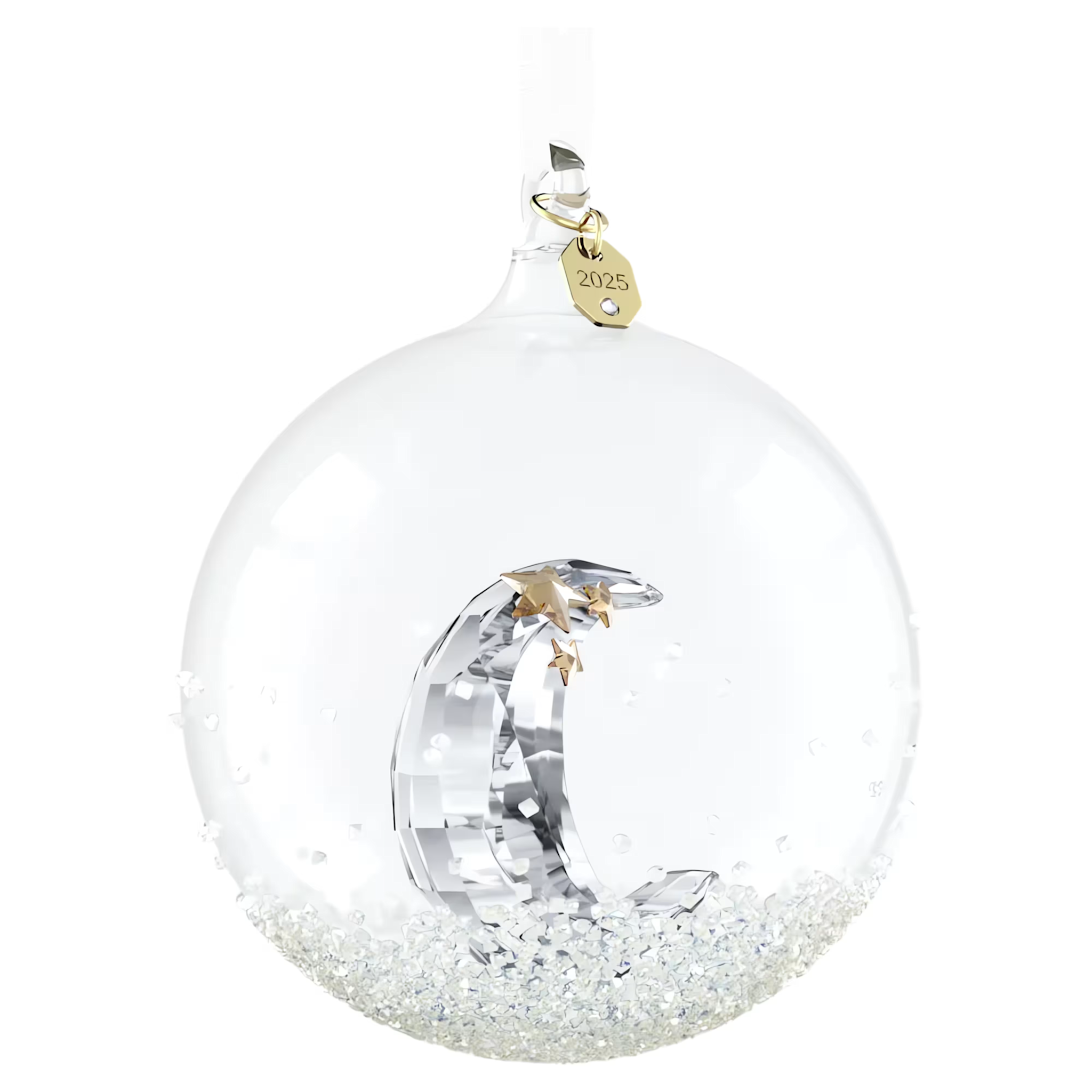 Swarovski Annual Edition kristallen ornament Ornament Kerstbal 2025 Wit/Goudkleurig 5701865