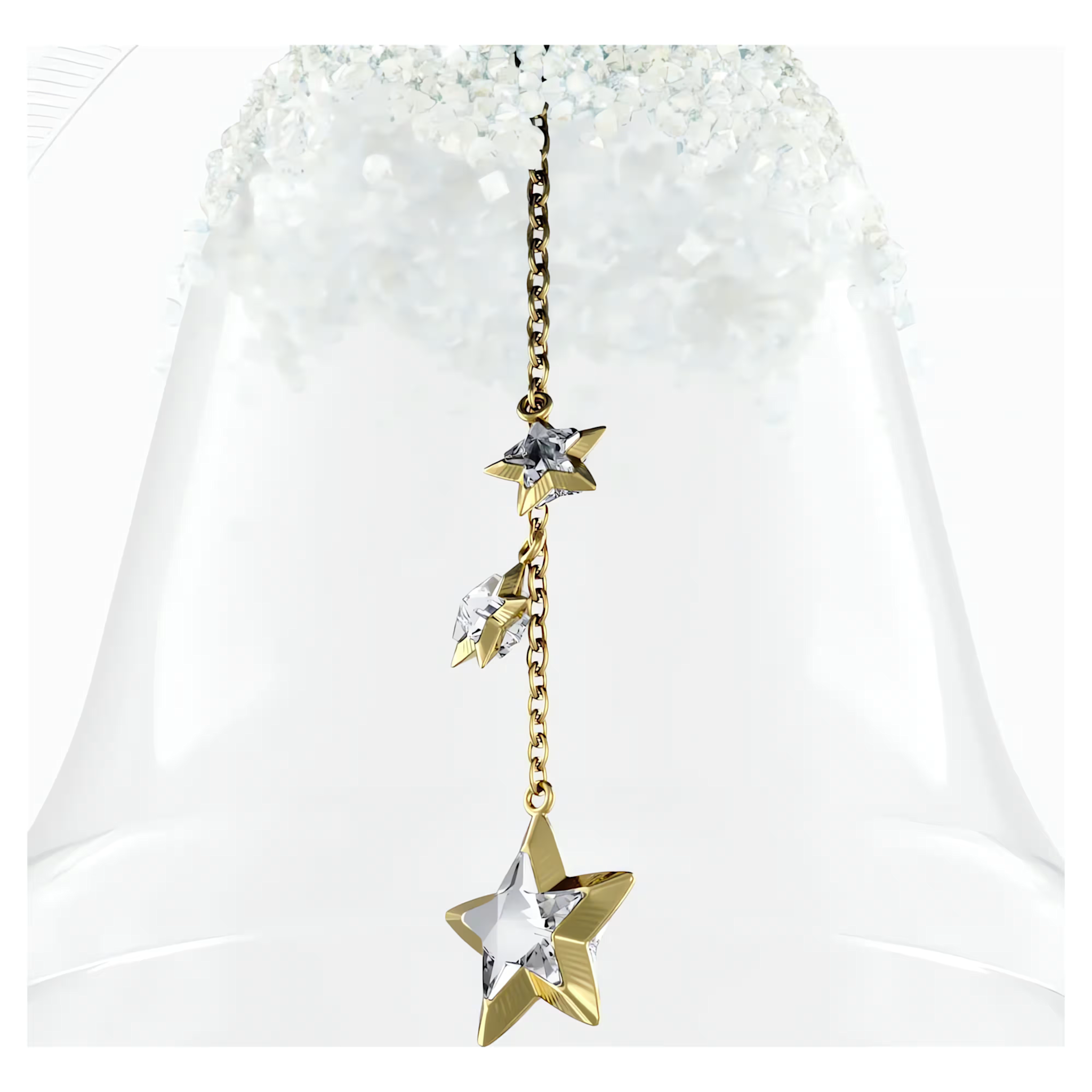 Swarovski Annual Edition kristallen ornament Ornament Kerstklok 2025 Wit/Goudkleurig 5701866