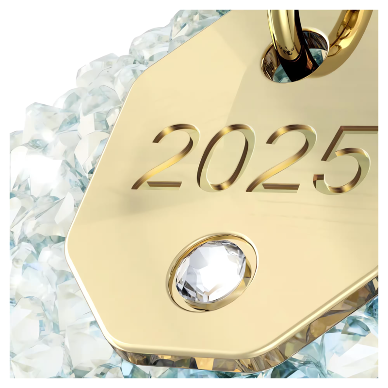 Swarovski Annual Edition kristallen ornament Ornament Kerstklok 2025 Wit/Goudkleurig 5701866