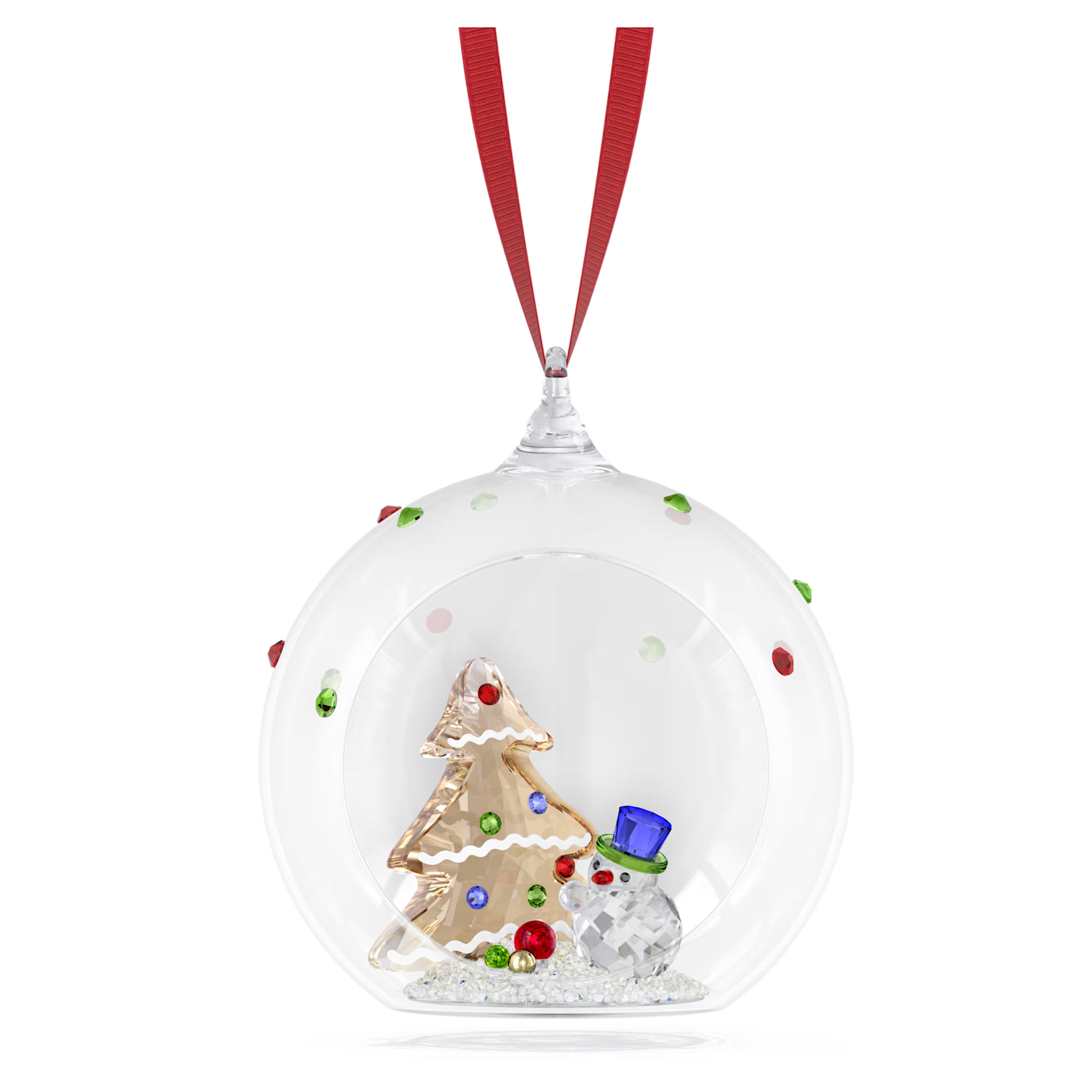 Swarovski Holiday Cheers kristallen ornament Boom en Sneeuwpop Wit/Bruin 5701509