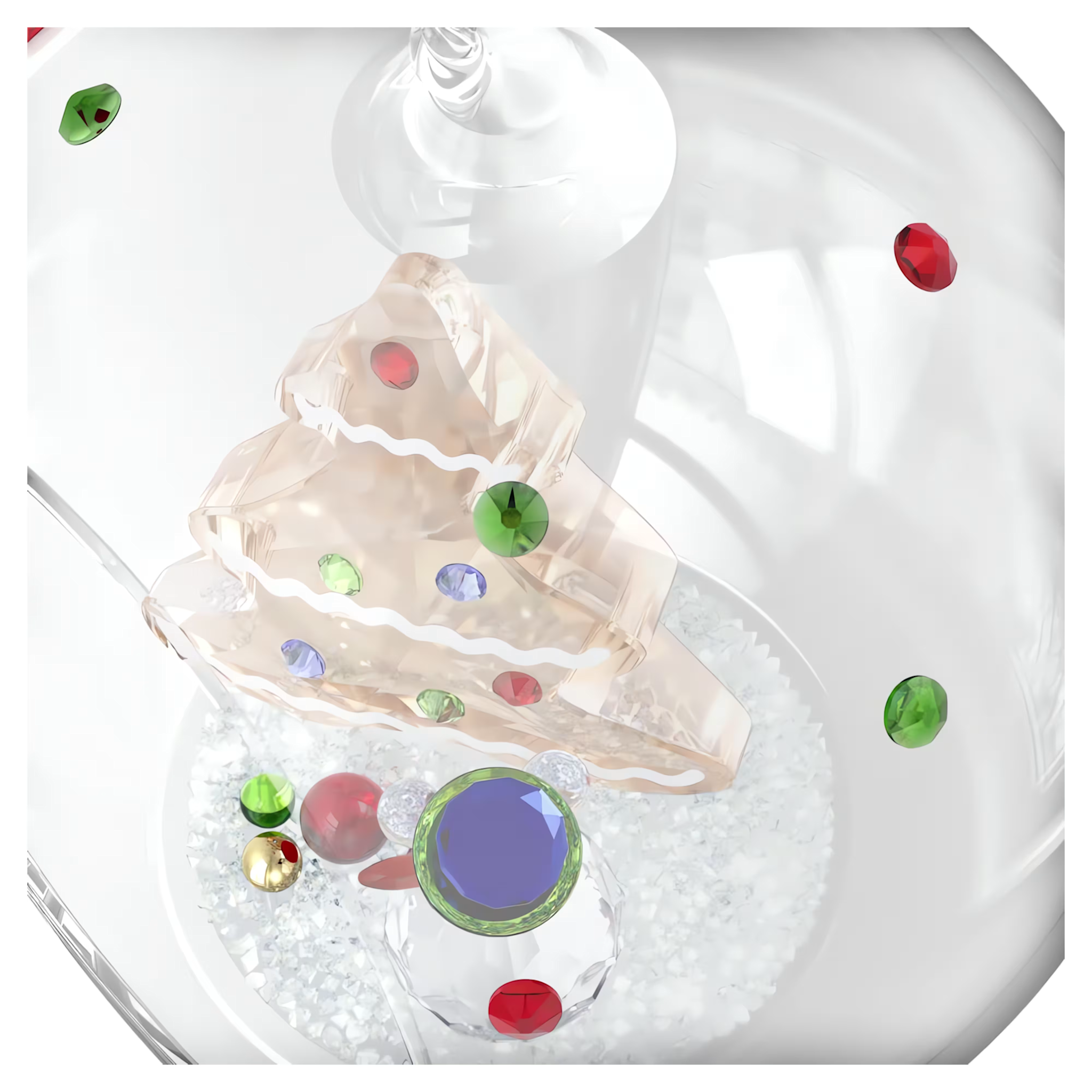 Swarovski Holiday Cheers kristallen ornament Boom en Sneeuwpop Wit/Bruin 5701509