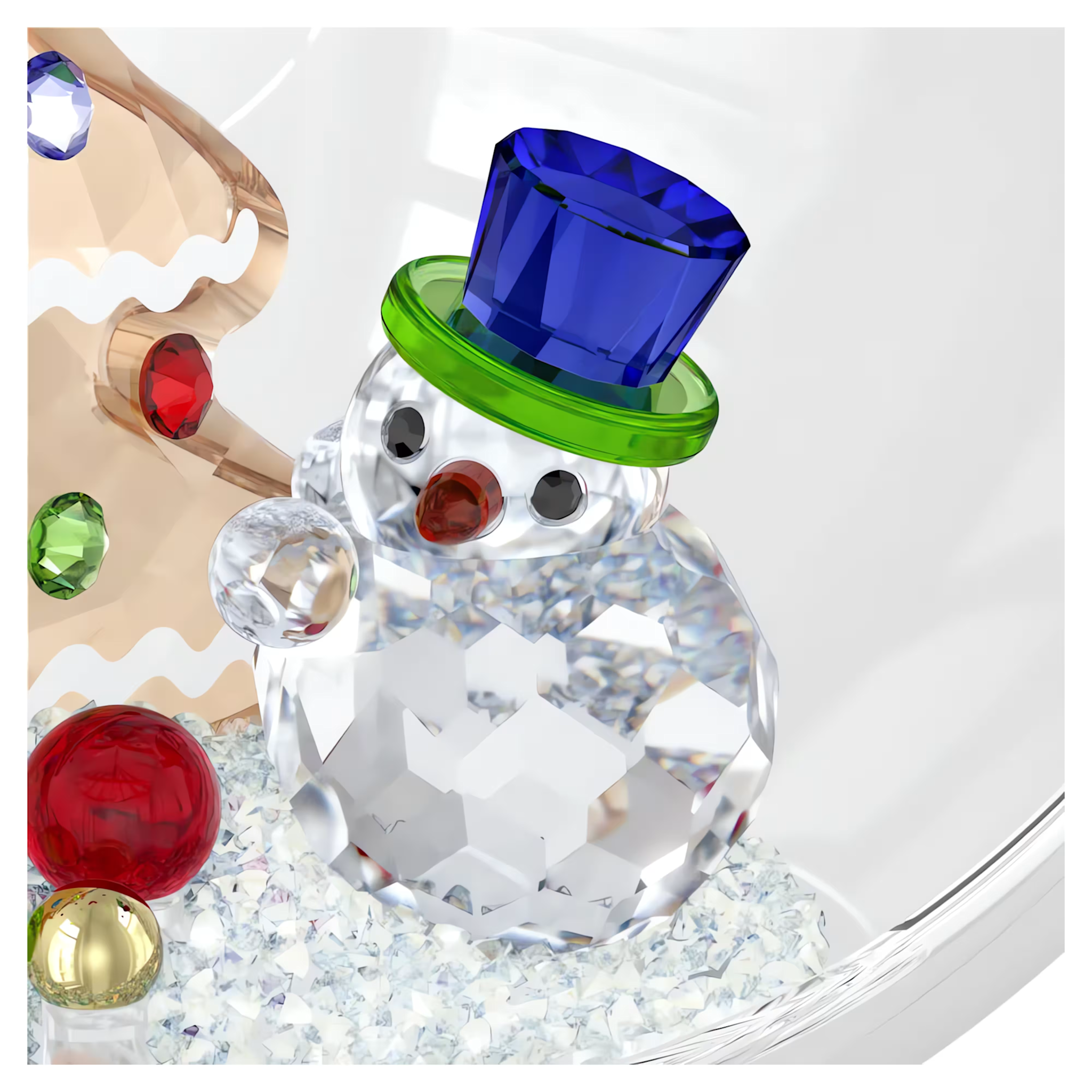 Swarovski Holiday Cheers kristallen ornament Boom en Sneeuwpop Wit/Bruin 5701509