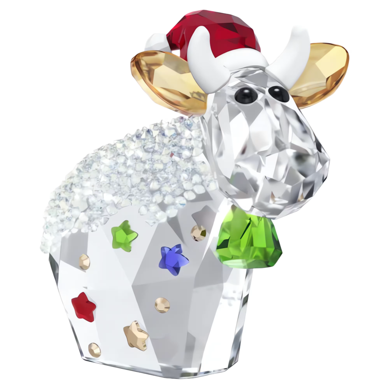 Swarovski Holiday Cheers kristallen beeldje Mo jaarlijkse editie 2025 Wit/Rood 5701517