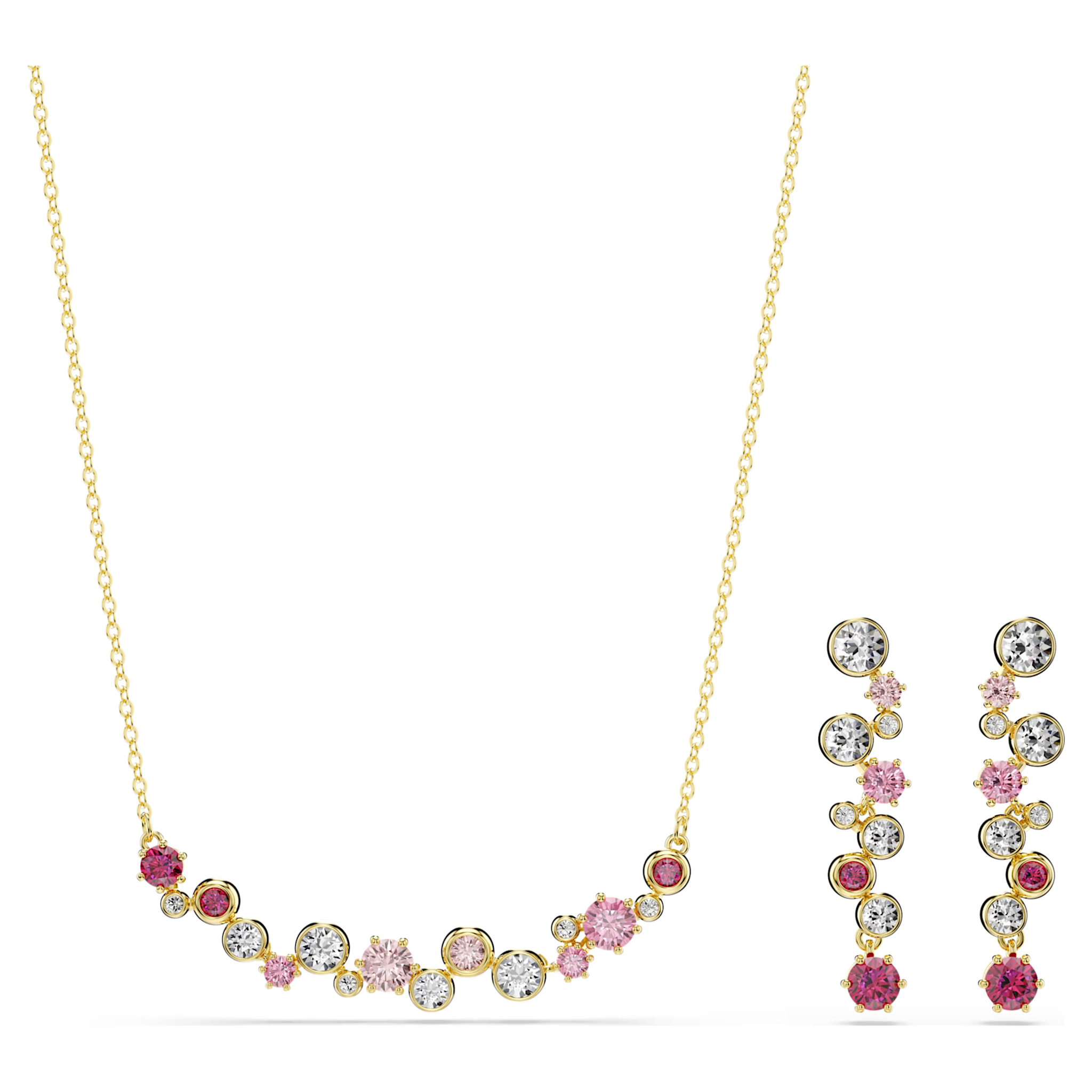 Swarovski Constella set Ronde slijpvorm Goudkleurig/Multi 5722542