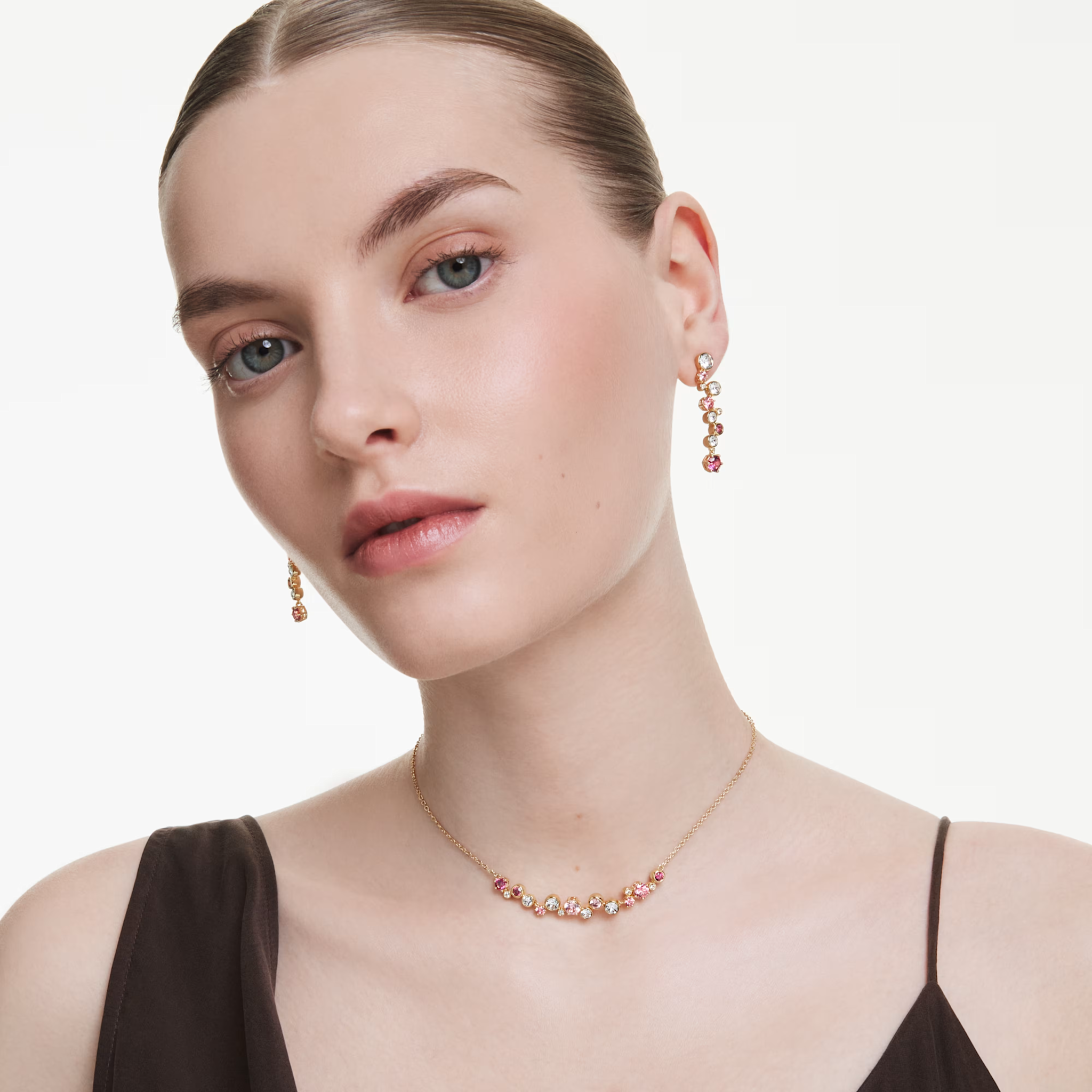 Swarovski Constella set Ronde slijpvorm Goudkleurig/Multi 5722542