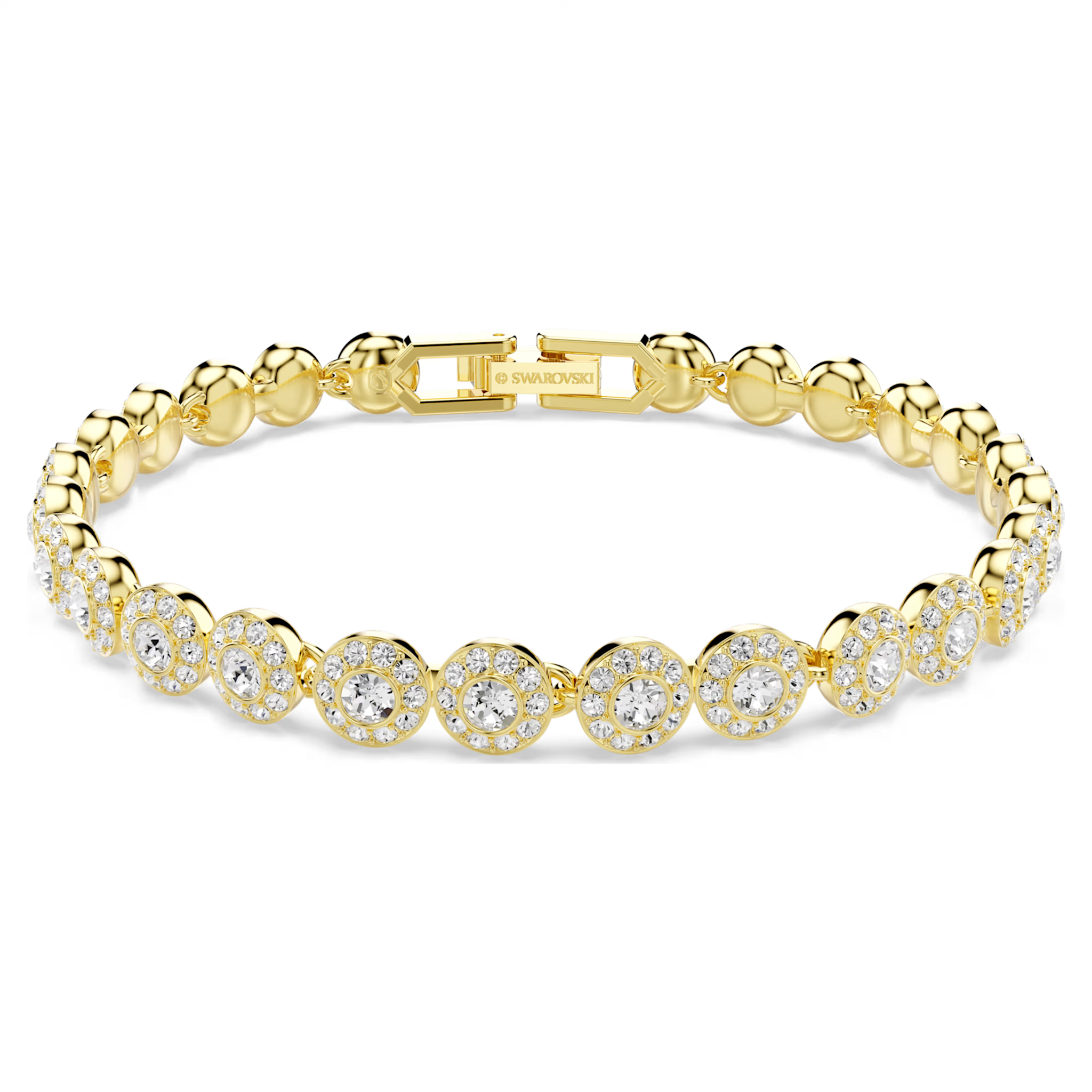 Swarovski Una Angelic set Ronde slijpvorm Goudkleurig/Wit 5720506