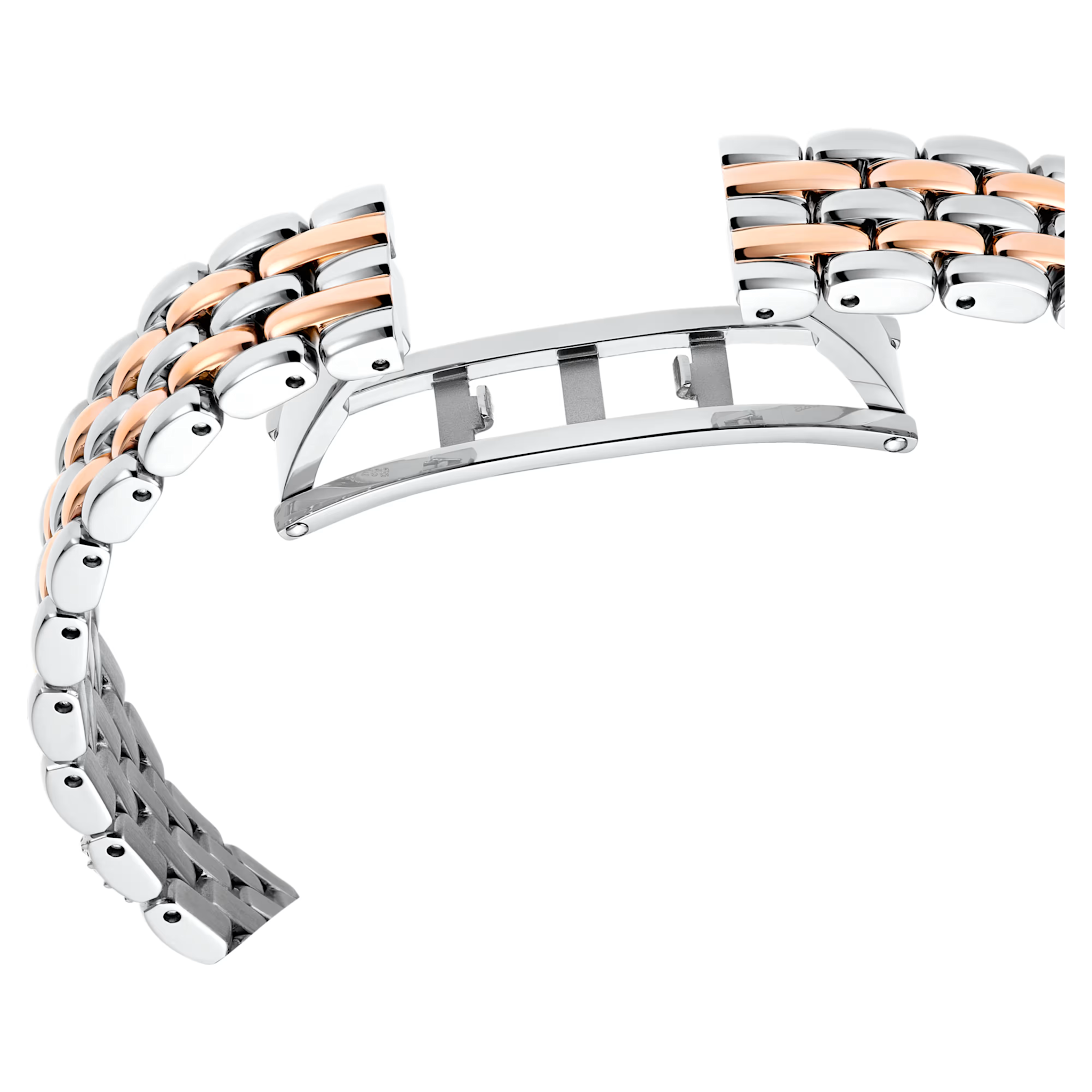 Swarovski Dextera dameshorloge Octagon Slijpvorm Zilverkleurig/Rosegoudkleurig 5715521