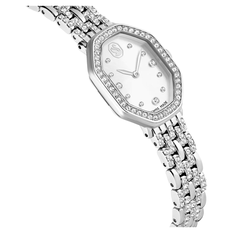 Swarovski Dextera dameshorloge Octagon Slijpvorm Zilverkleurig/Wit 5698690