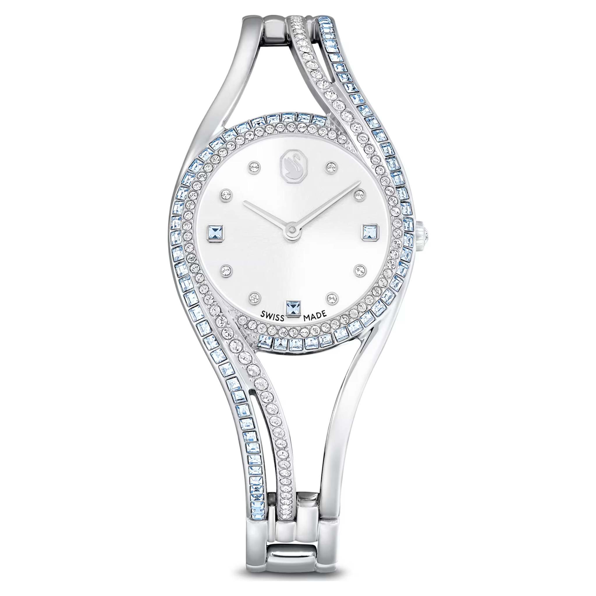 Swarovski Hyperbola dameshorloge Armbandhorloge Swiss made Zilverkleurig/Wit 5715463