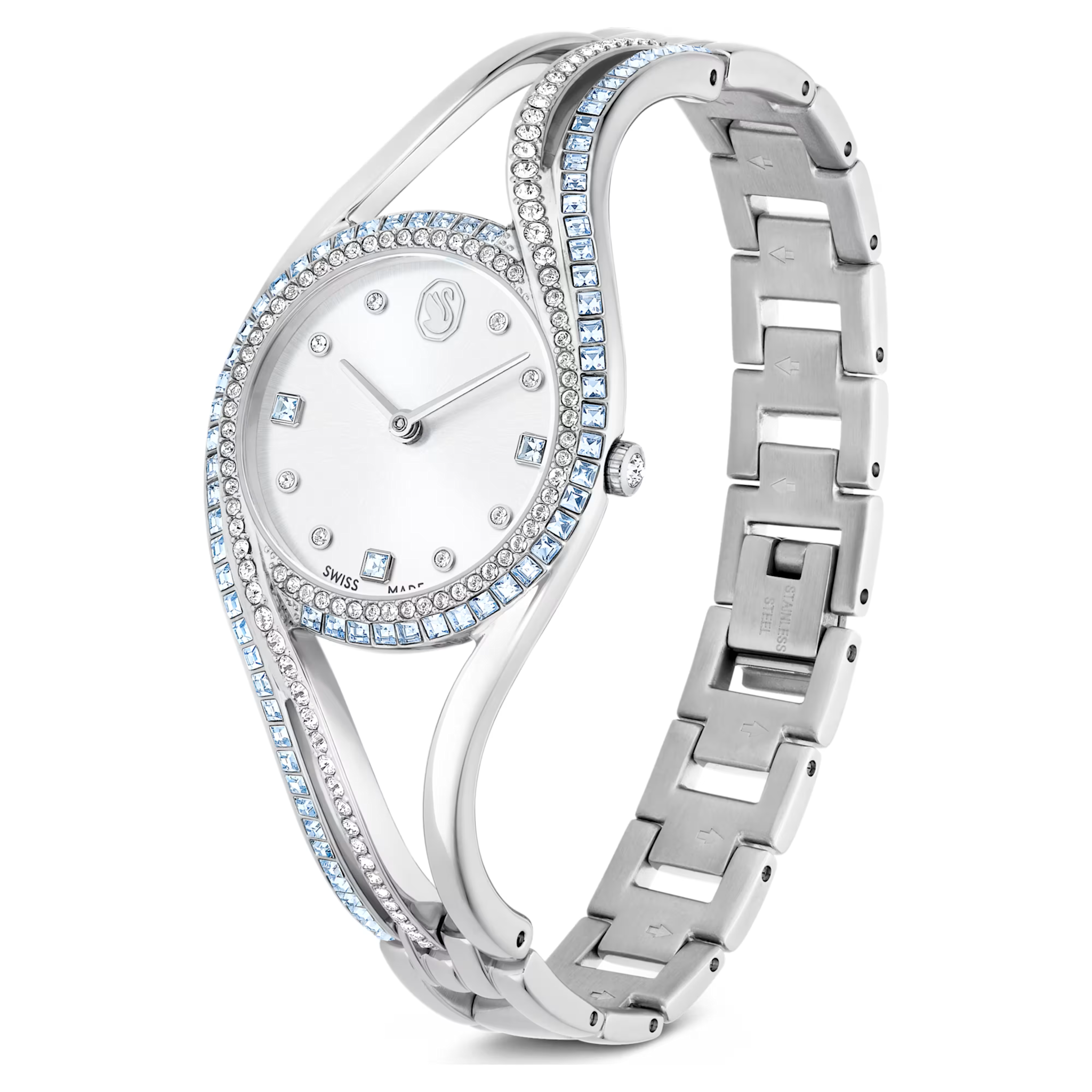 Swarovski Hyperbola dameshorloge Armbandhorloge Swiss made Zilverkleurig/Wit 5715463