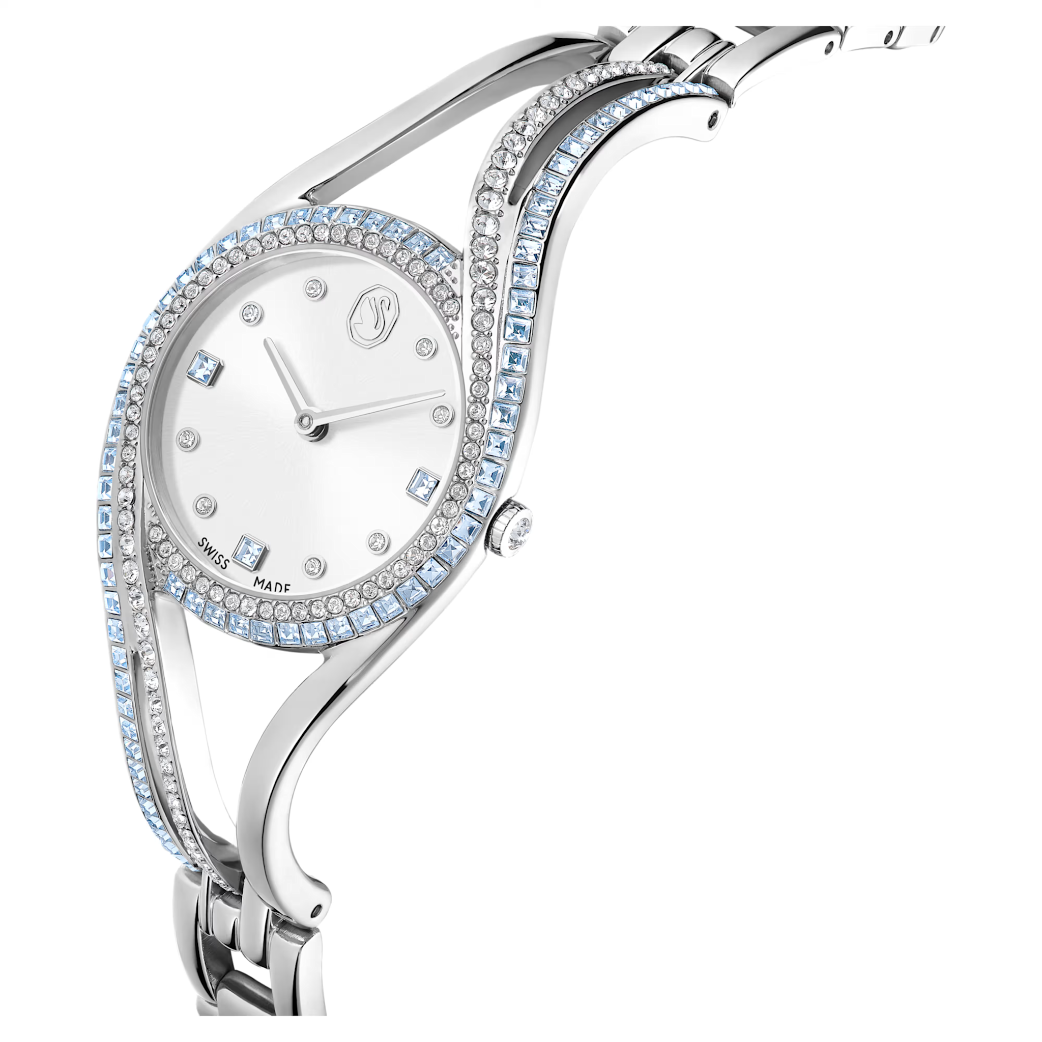 Swarovski Hyperbola dameshorloge Armbandhorloge Swiss made Zilverkleurig/Wit 5715463