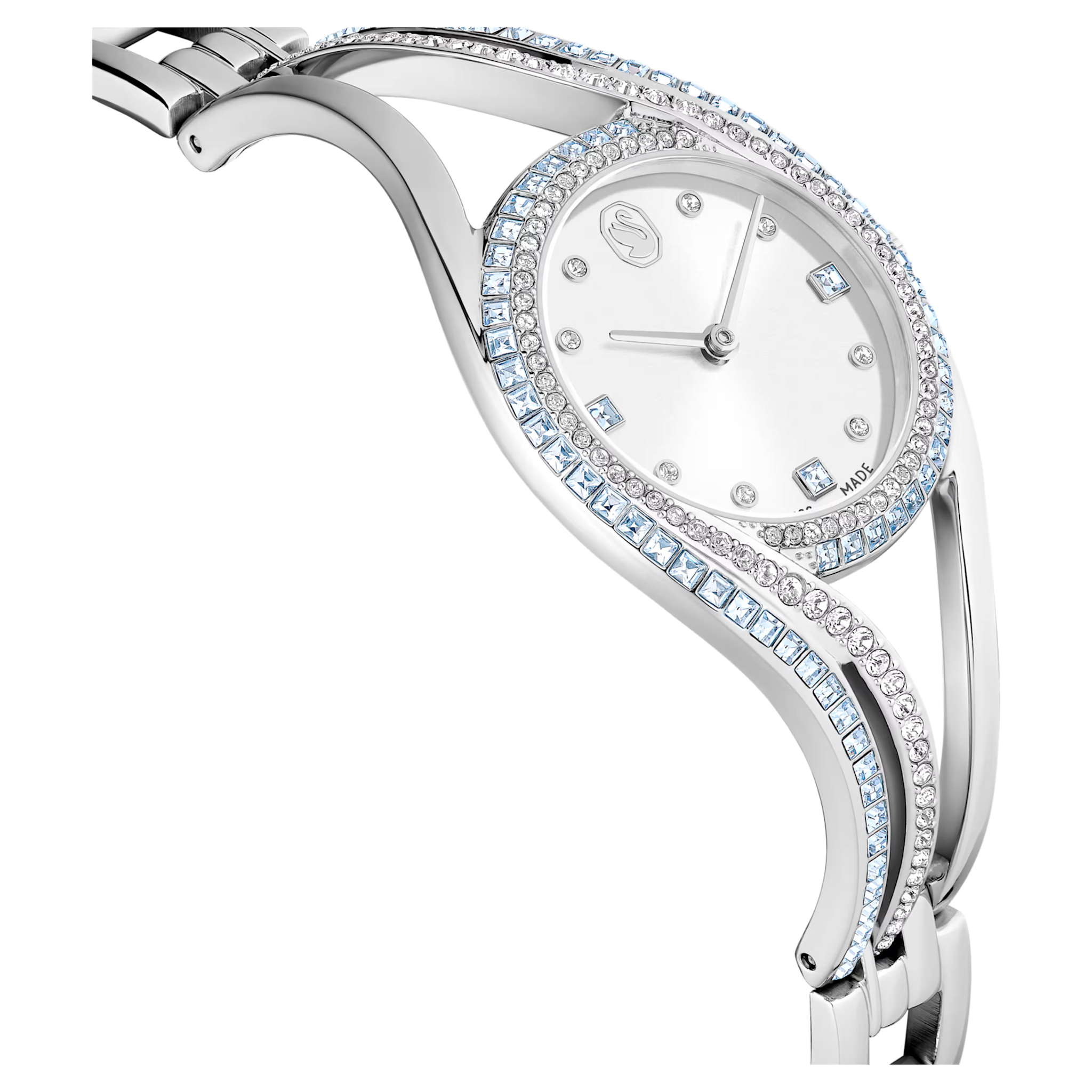 Swarovski Hyperbola dameshorloge Armbandhorloge Swiss made Zilverkleurig/Wit 5715463