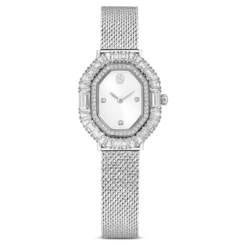 Swarovski Matrix dameshorloge Mesh band Swiss made Zilverkleurig/Wit 5732498