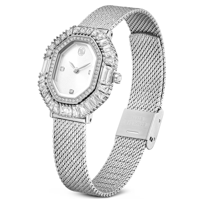 Swarovski Matrix dameshorloge Mesh band Swiss made Zilverkleurig/Wit 5732498