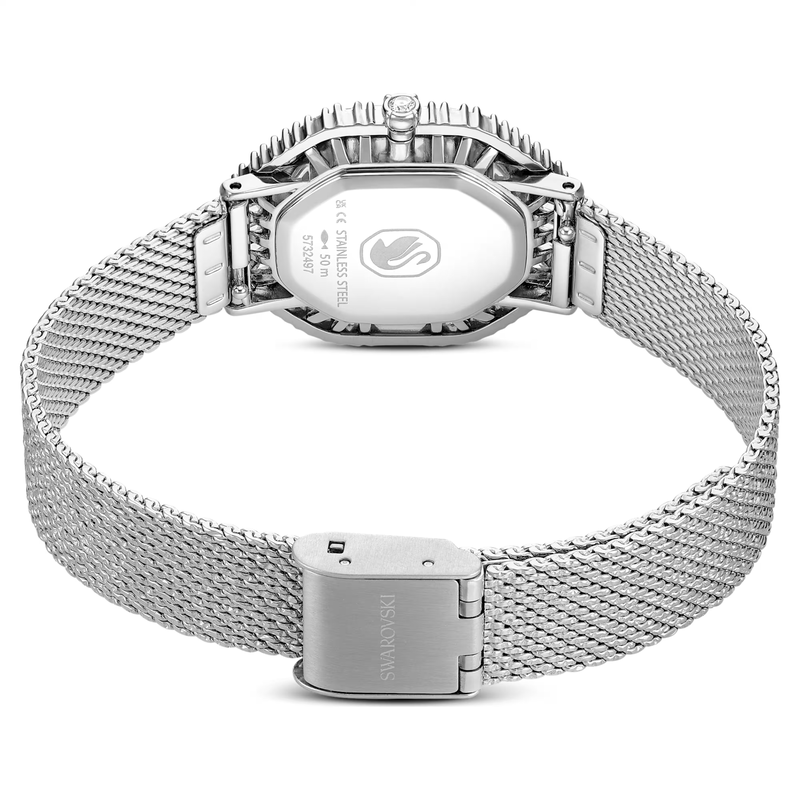 Swarovski Matrix dameshorloge Mesh band Swiss made Zilverkleurig/Wit 5732498