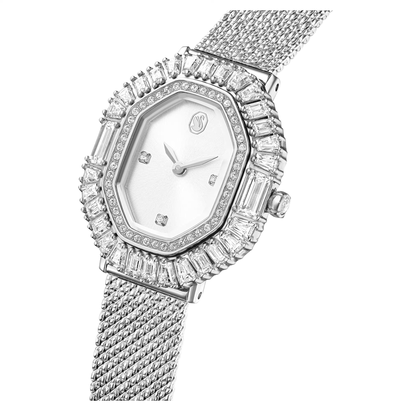 Swarovski Matrix dameshorloge Mesh band Swiss made Zilverkleurig/Wit 5732498