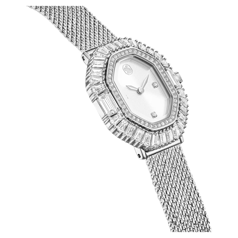 Swarovski Matrix dameshorloge Mesh band Swiss made Zilverkleurig/Wit 5732498