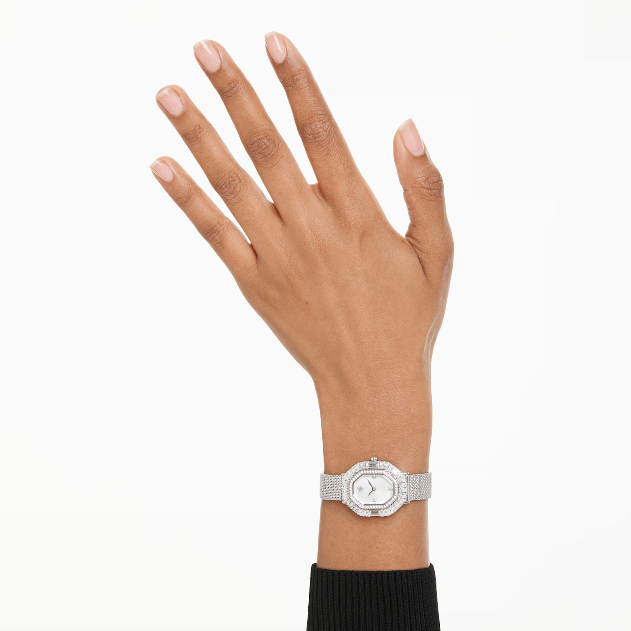 Swarovski Matrix dameshorloge Mesh band Swiss made Zilverkleurig/Wit 5732498