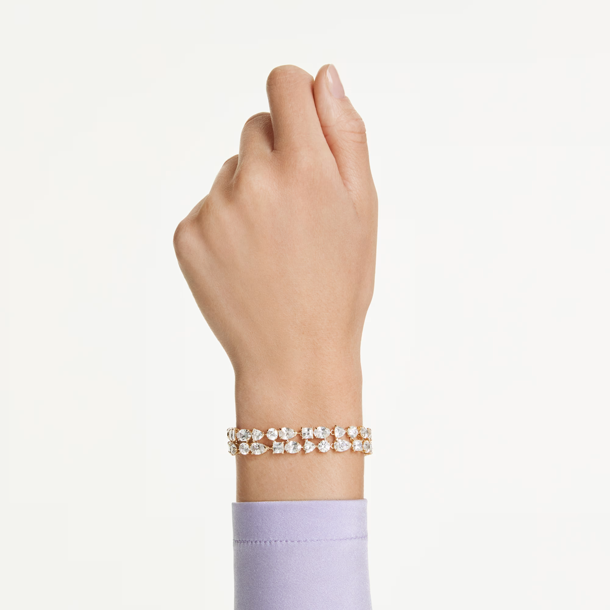 Swarovski Mesmera armband Verschillende slijpvormen Goudkleurig/Wit 5743827