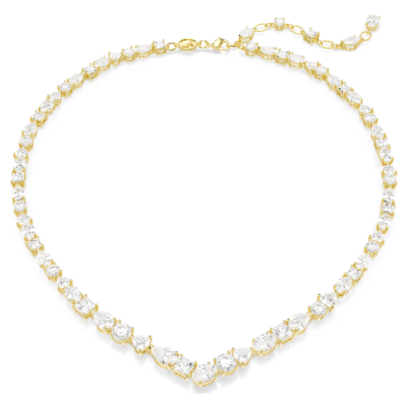Swarovski Mesmera ketting Verschillende slijpvormen Goudkleurig/Wit 5743826