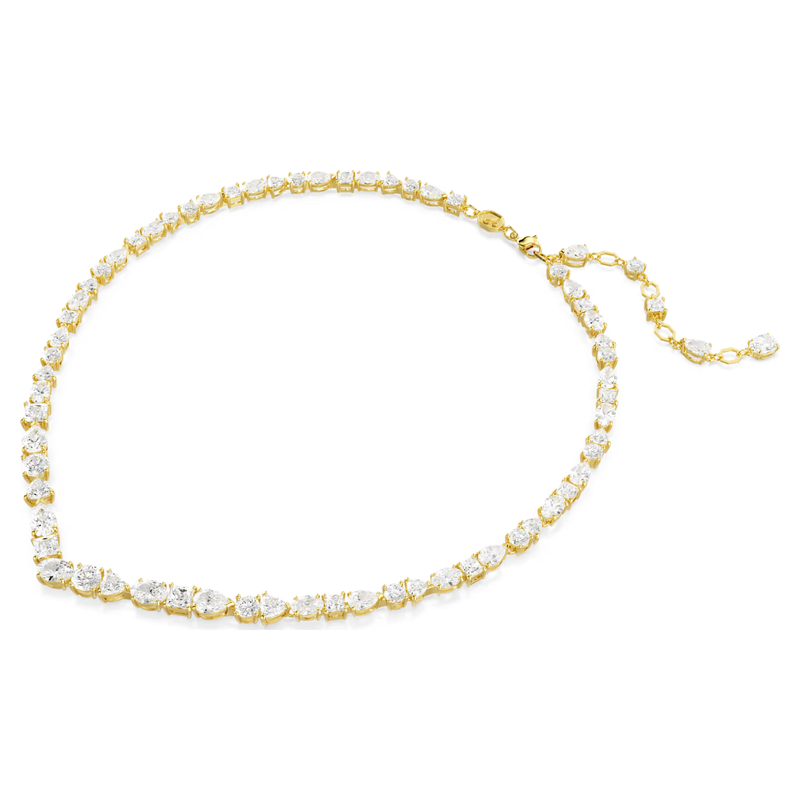 Swarovski Mesmera ketting Verschillende slijpvormen Goudkleurig/Wit 5743826