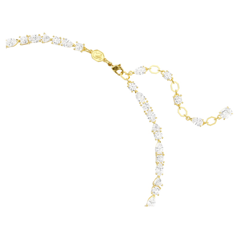 Swarovski Mesmera ketting Verschillende slijpvormen Goudkleurig/Wit 5743826
