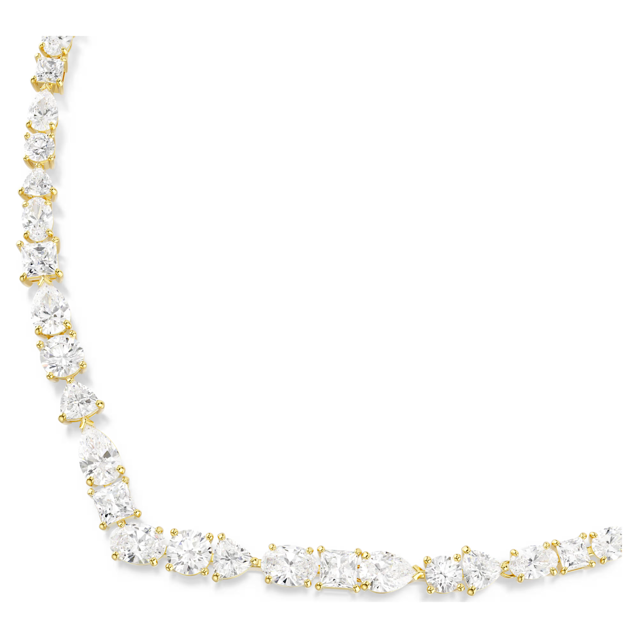 Swarovski Mesmera ketting Verschillende slijpvormen Goudkleurig/Wit 5743826