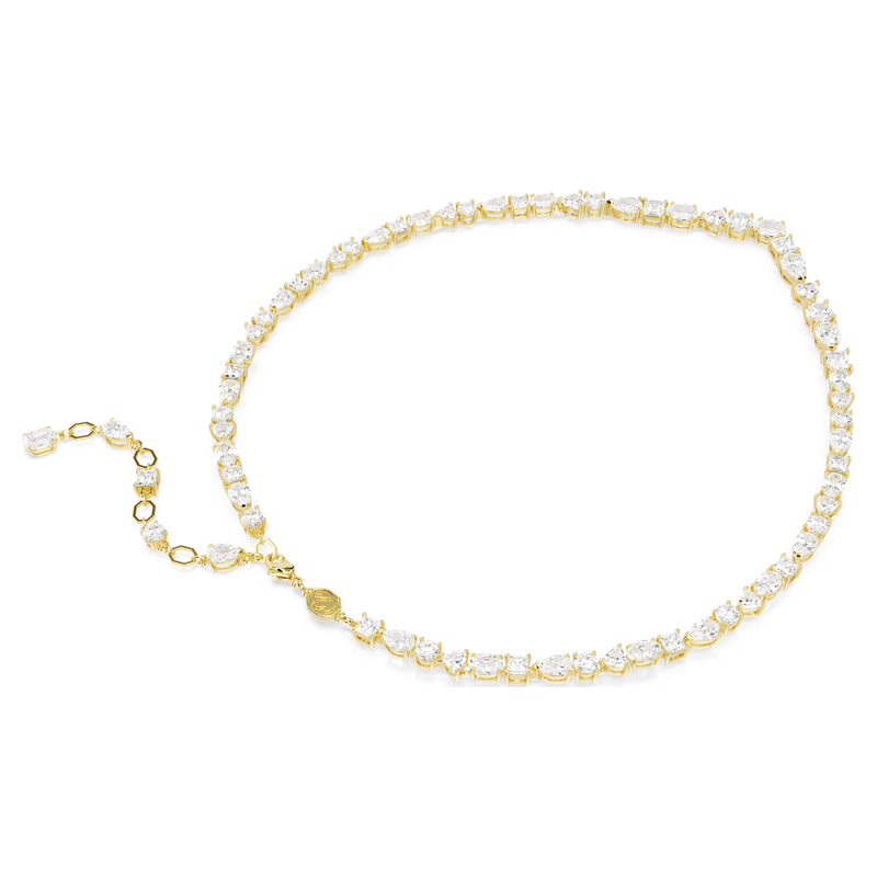 Swarovski Mesmera ketting Verschillende slijpvormen Goudkleurig/Wit 5743826