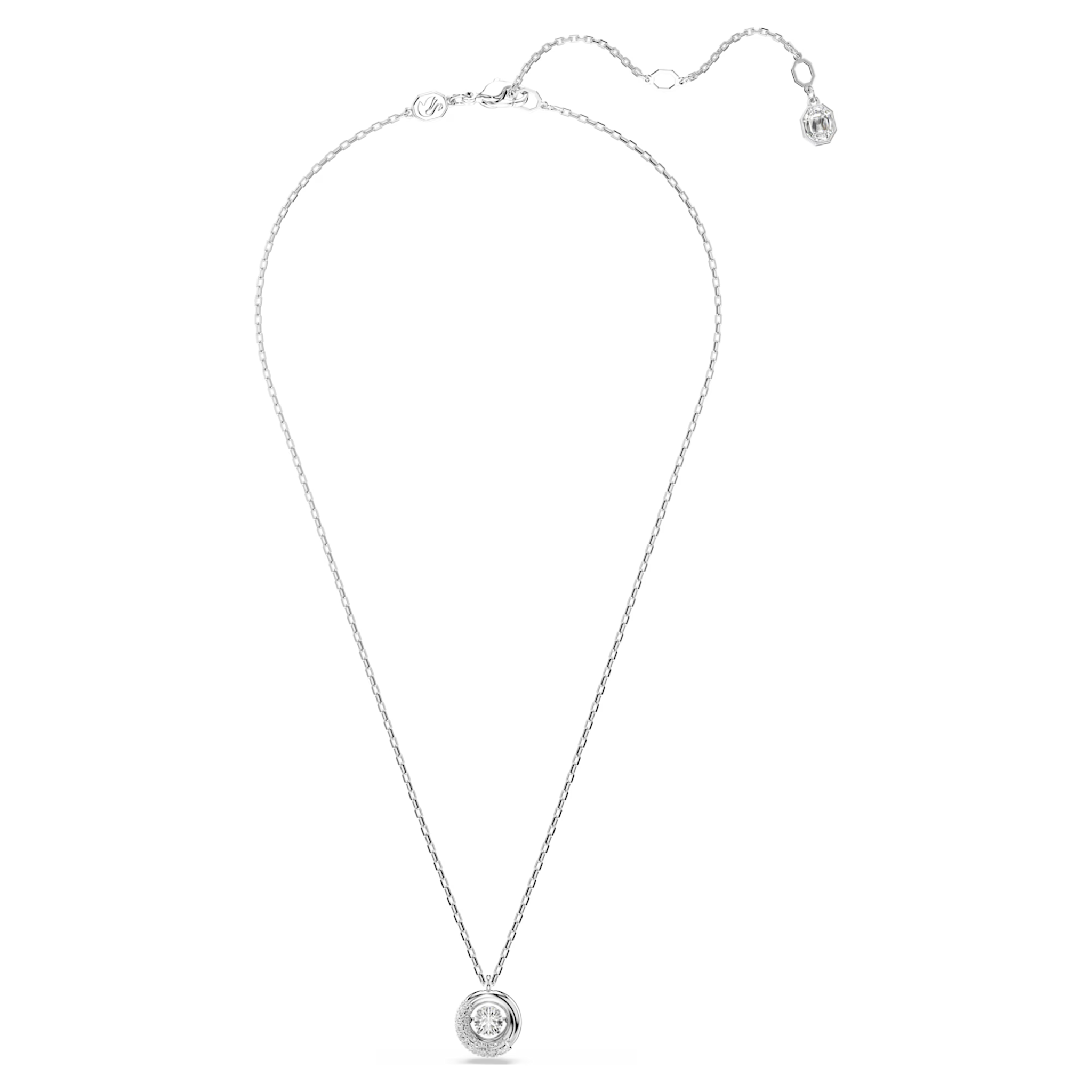 Swarovski Dextera ketting met hanger Ronde slijpvorm Zilverkleurig/Wit 5733400