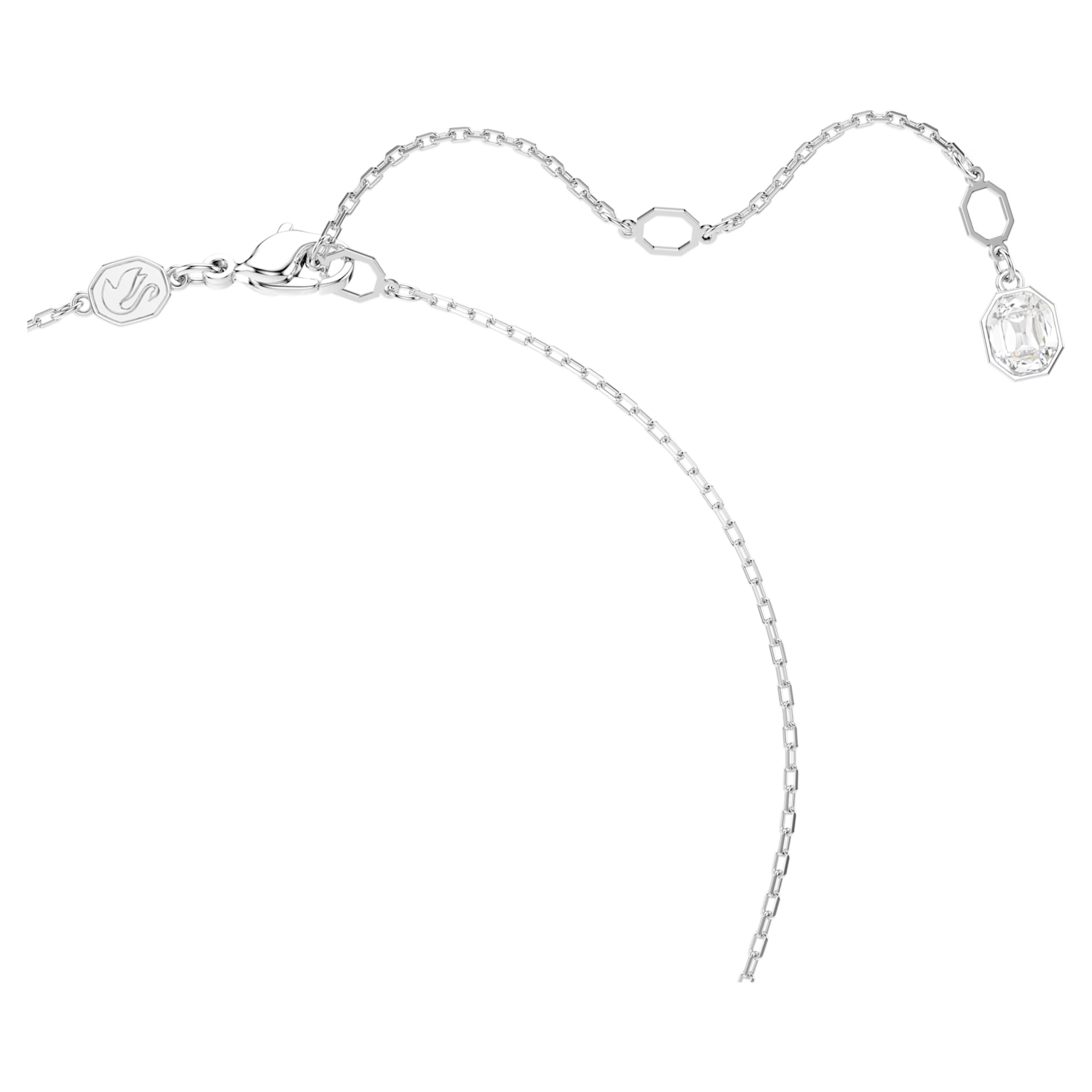 Swarovski Dextera ketting met hanger Ronde slijpvorm Zilverkleurig/Wit 5733400