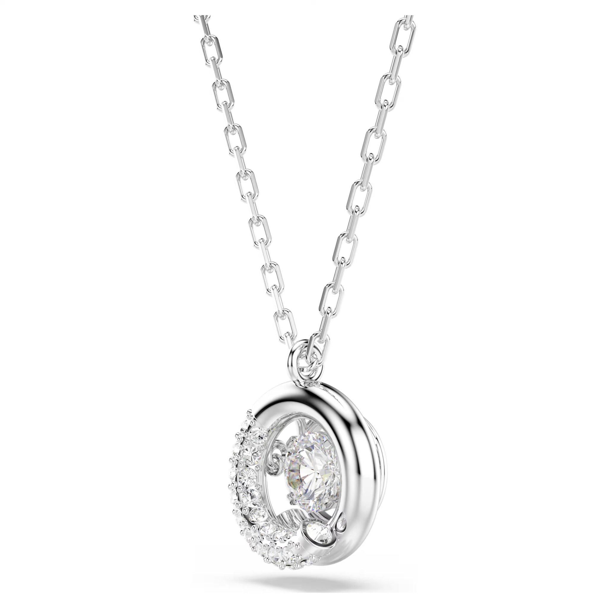 Swarovski Dextera ketting met hanger Ronde slijpvorm Zilverkleurig/Wit 5733400