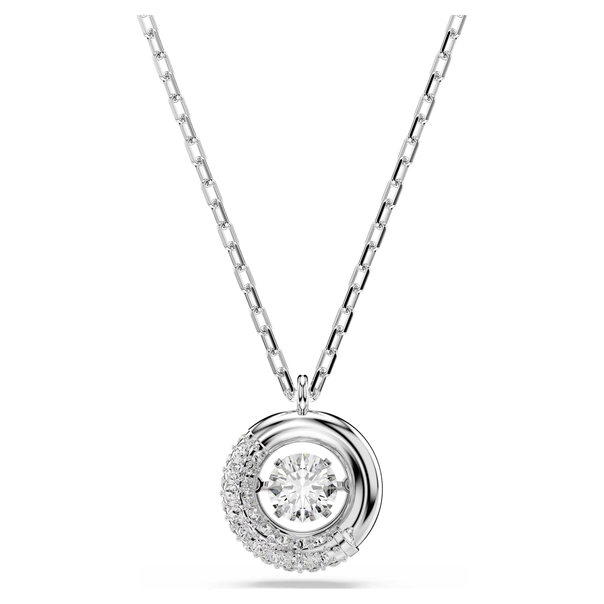Swarovski Dextera ketting met hanger Ronde slijpvorm Zilverkleurig/Wit 5733400