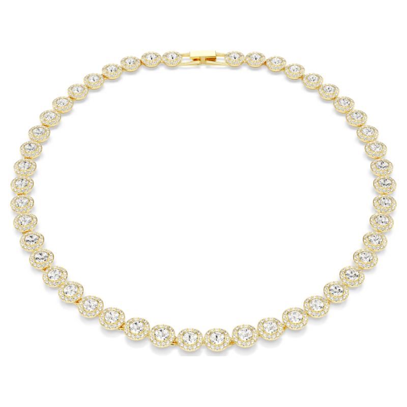 Swarovski Una Angelic ketting Tennis ronde slijpvorm Goudkleurig/Wit 5720505