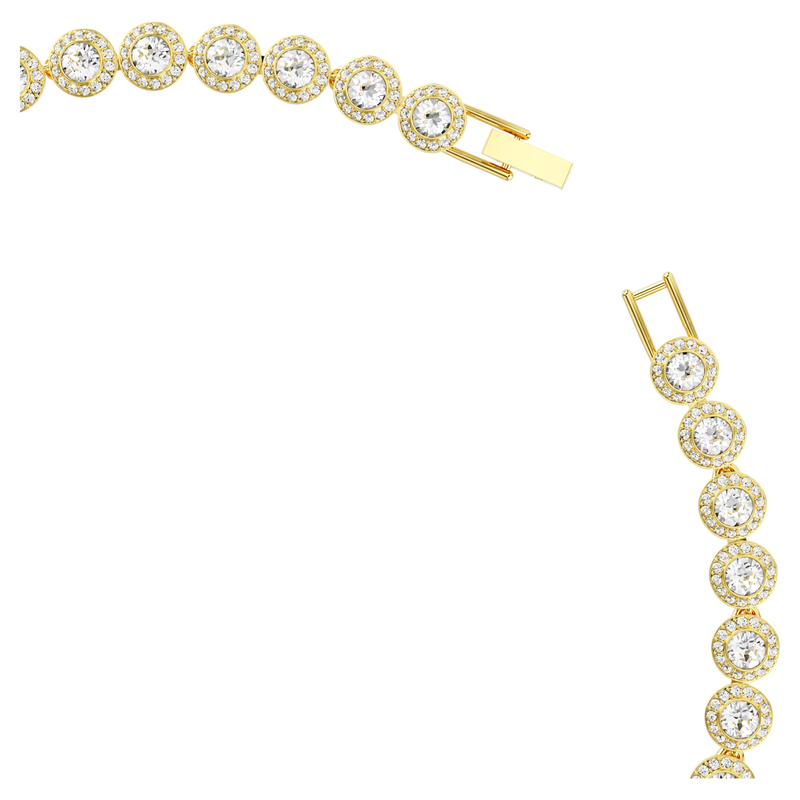 Swarovski Una Angelic ketting Tennis ronde slijpvorm Goudkleurig/Wit 5720505