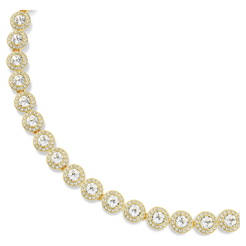 Swarovski Una Angelic ketting Tennis ronde slijpvorm Goudkleurig/Wit 5720505