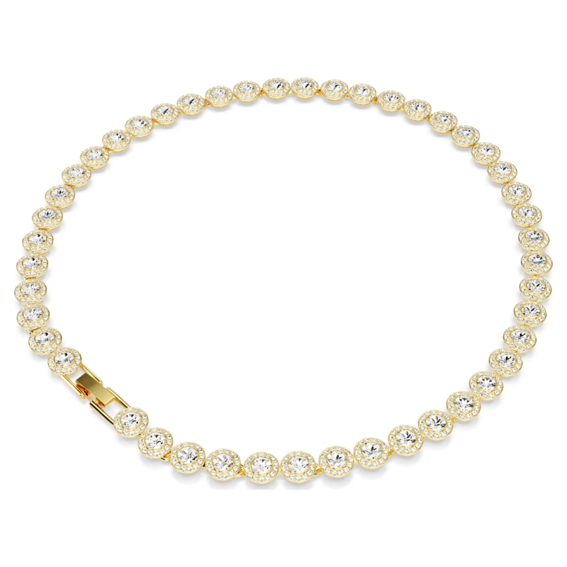 Swarovski Una Angelic ketting Tennis ronde slijpvorm Goudkleurig/Wit 5720505