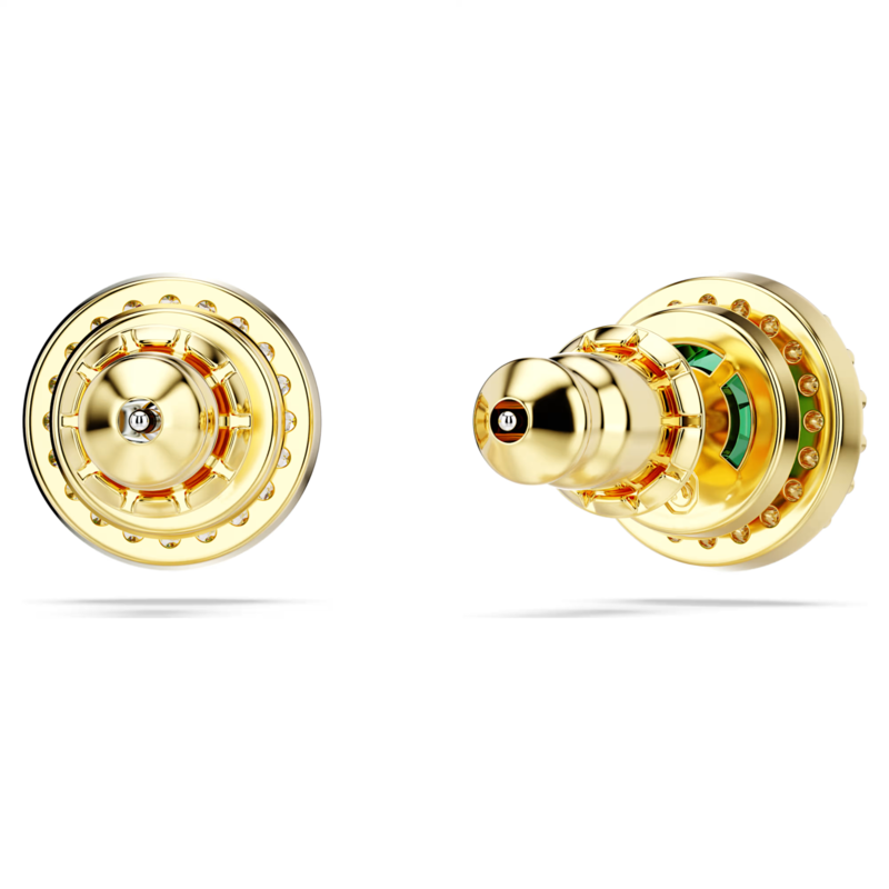 Swarovski Una oorbellen Angelic Ronde slijpvorm Goudkleurig/Groen 5680562