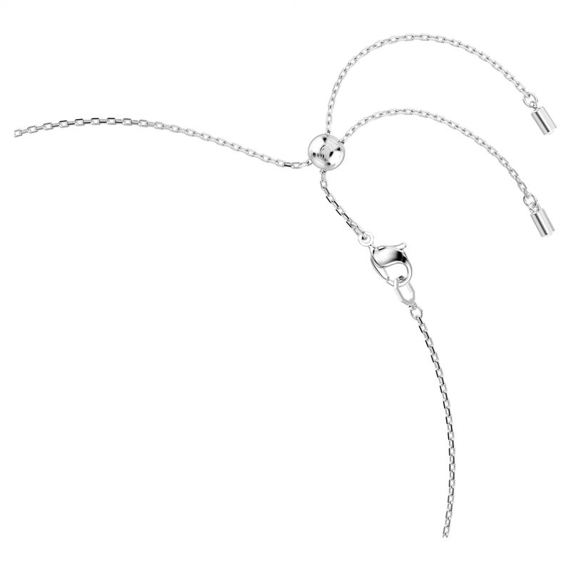 Swarovski Matrix ketting Ronde slijpvorm Crystal Pearl Zilverkleurig/Wit 5705626
