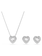 Swarovski Capsule set Angelic hartvorm ketting en oorbellen Zilverkleurig/Wit 5720849