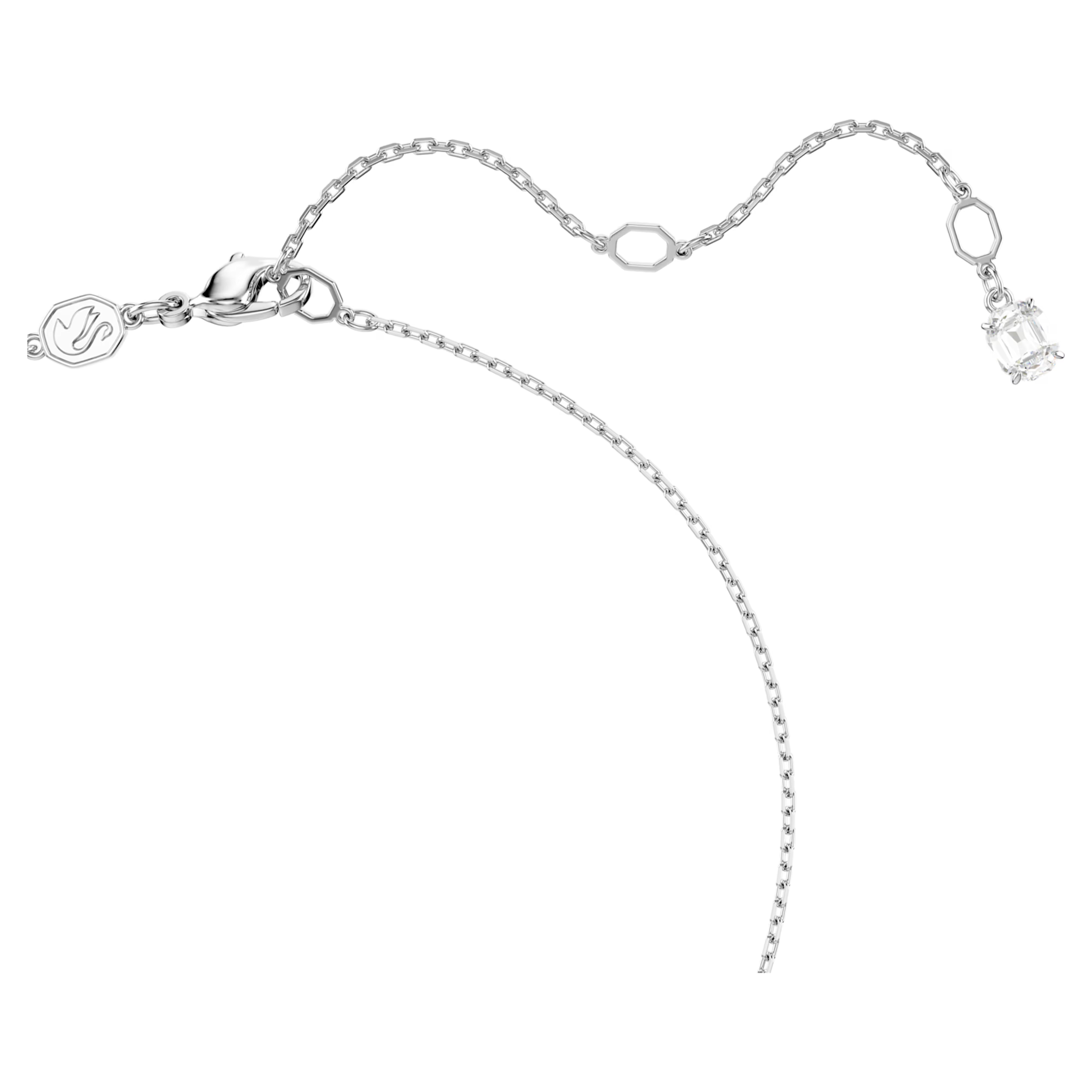 Swarovski Capsule set Angelic hartvorm ketting en oorbellen Zilverkleurig/Wit 5720849