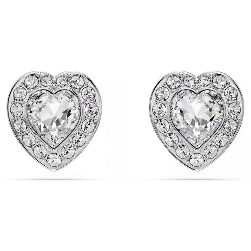 Swarovski Capsule oorbellen Angelic hartvorm Zilverkleurig/Wit 5720859