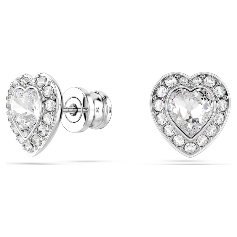 Swarovski Capsule oorbellen Angelic hartvorm Zilverkleurig/Wit 5720859