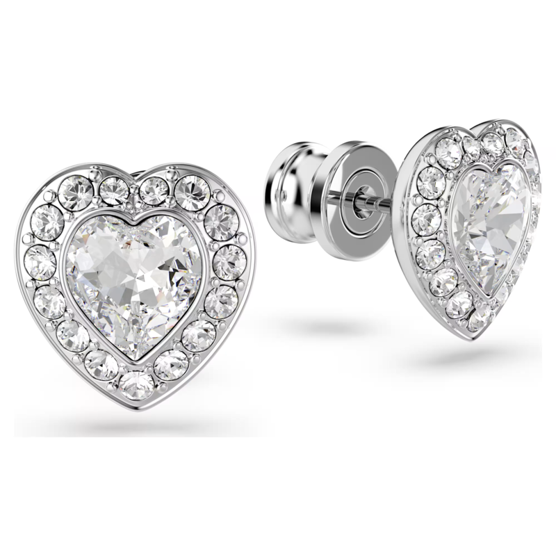 Swarovski Capsule oorbellen Angelic hartvorm Zilverkleurig/Wit 5720859