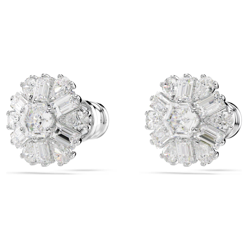 Swarovski Idyllia oorbellen Verschillende slijpvormen Zilverkleurig/Wit 5691483