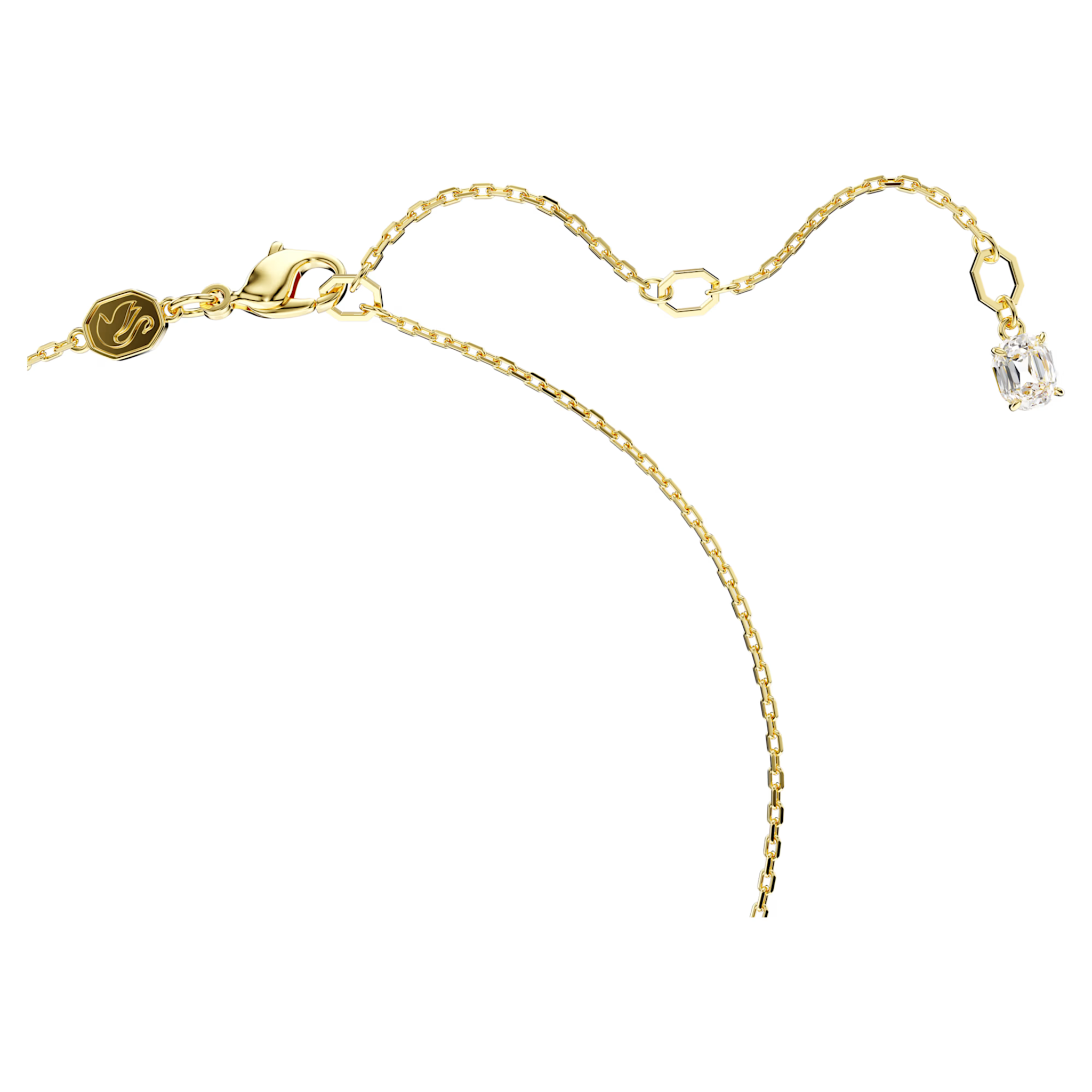 Swarovski Una ketting met hanger Angelic Ronde slijpvorm Goudkleurig/Groen 5680557