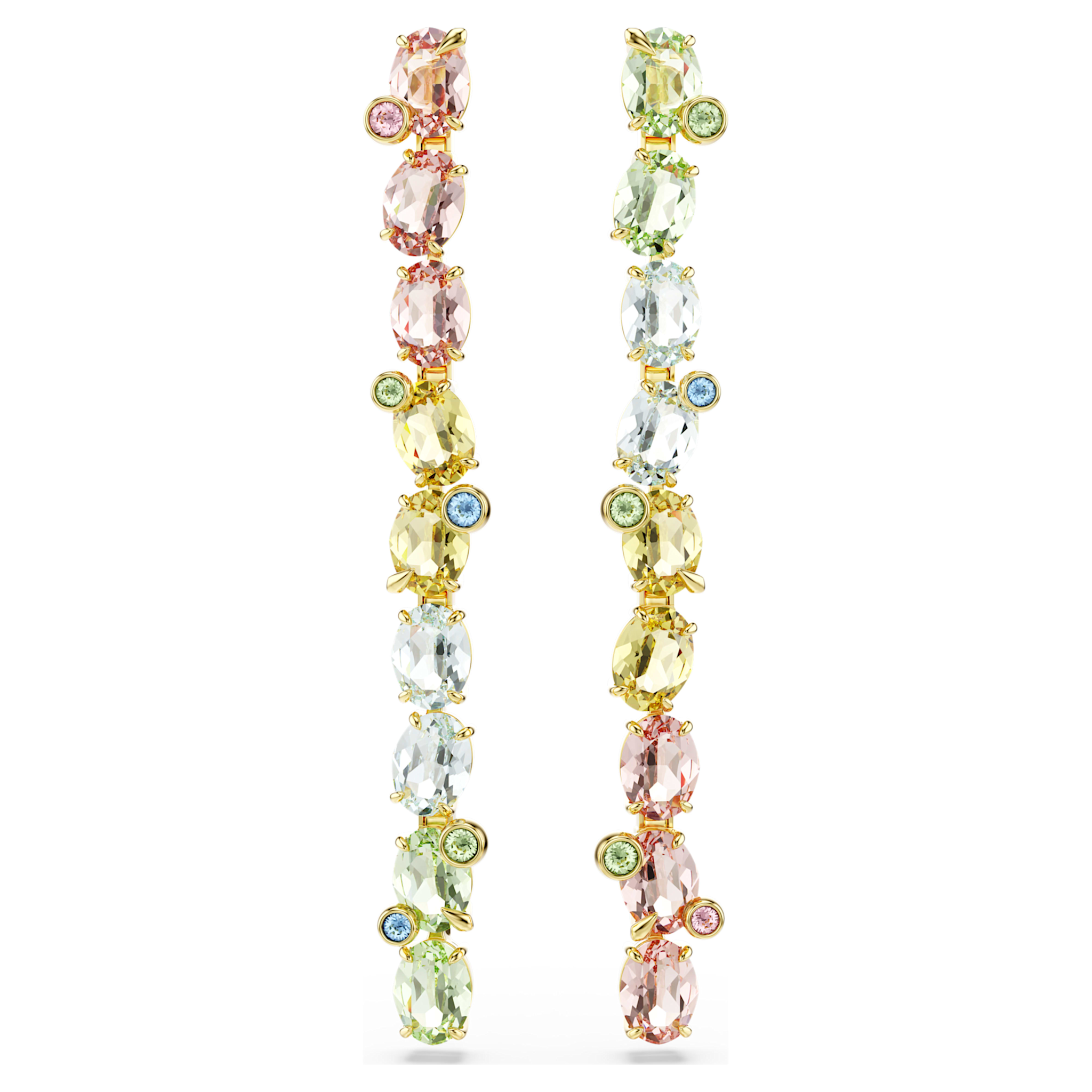Swarovski Gema oorbellen Asymetrisch Mixed cuts Goudkleurig/Mix 5705809