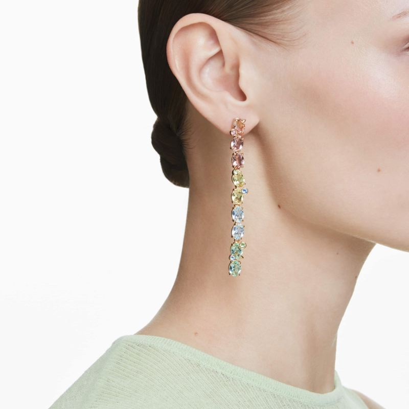 Swarovski Gema oorbellen Asymetrisch Mixed cuts Goudkleurig/Mix 5705809