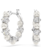 Swarovski Matrix oorbellen Ronde slijpvorm Crystal Pearl Zilverkleurig/Wit 5709256
