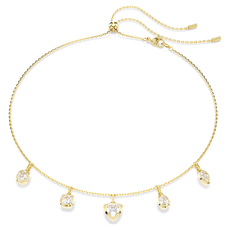 Swarovski Imber ketting met hanger Verschillende slijpvormen Goudkleurig/Wit 5705463