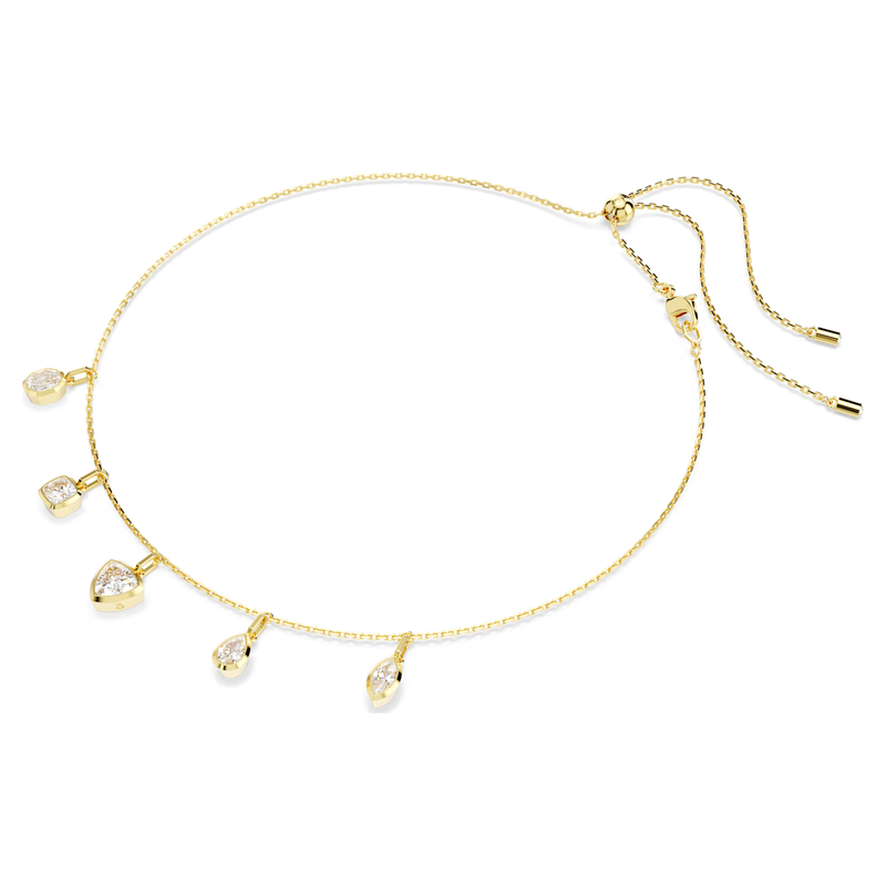 Swarovski Imber ketting met hanger Verschillende slijpvormen Goudkleurig/Wit 5705463